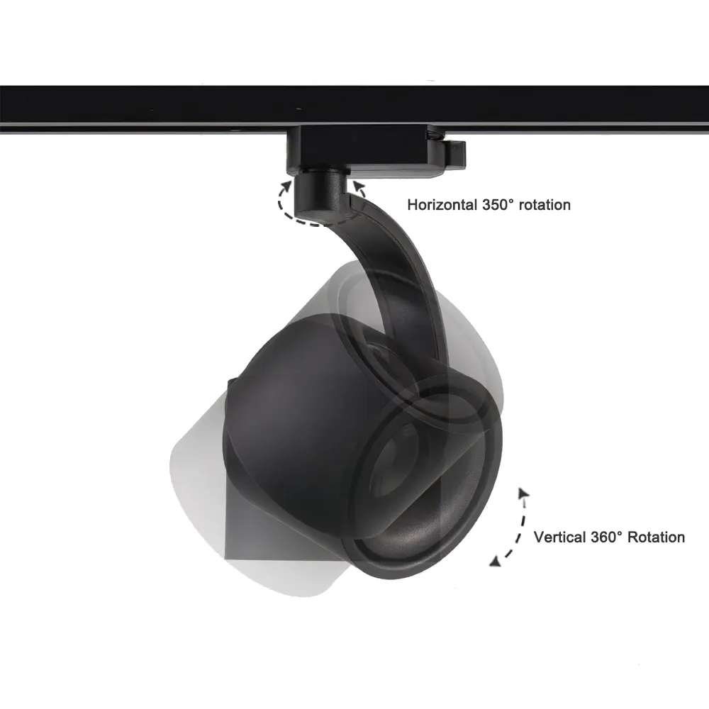 Aluminum LED Track Spotlight Black/White 12/15W 110V/220V