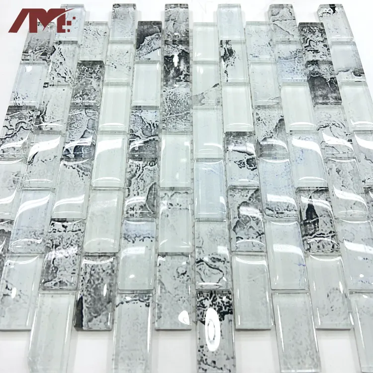 White Glass Mosaic Tile 320x297x5mm