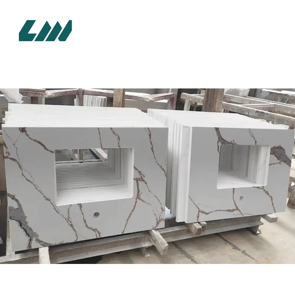 Calacatta Engineered Quartz Slab 3200x1600mm