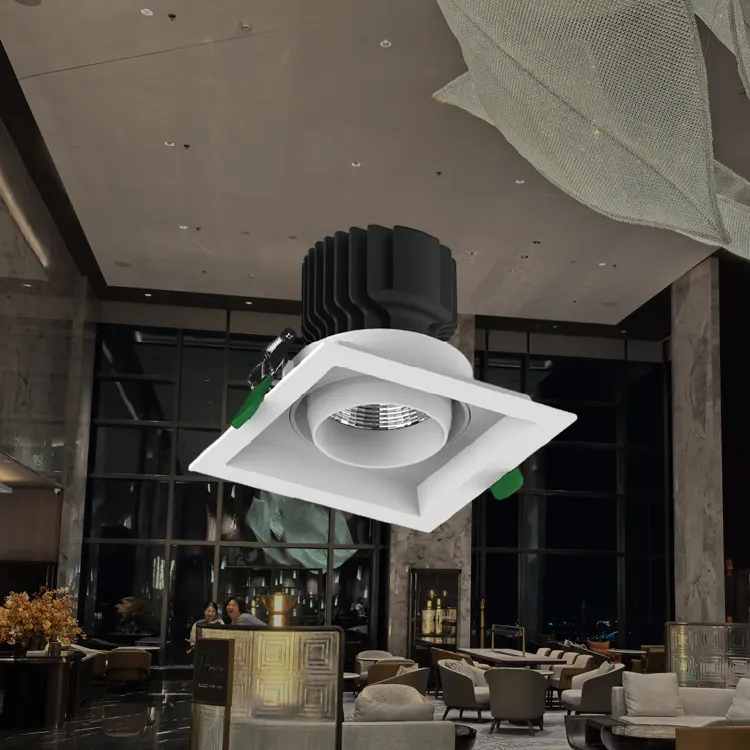 Adjustable Recessed Aluminum LED Grille Spotlight 24-32W