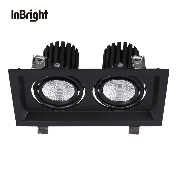 Adjustable Dimmable Recessed LED Grille Spotlight 7-30W
