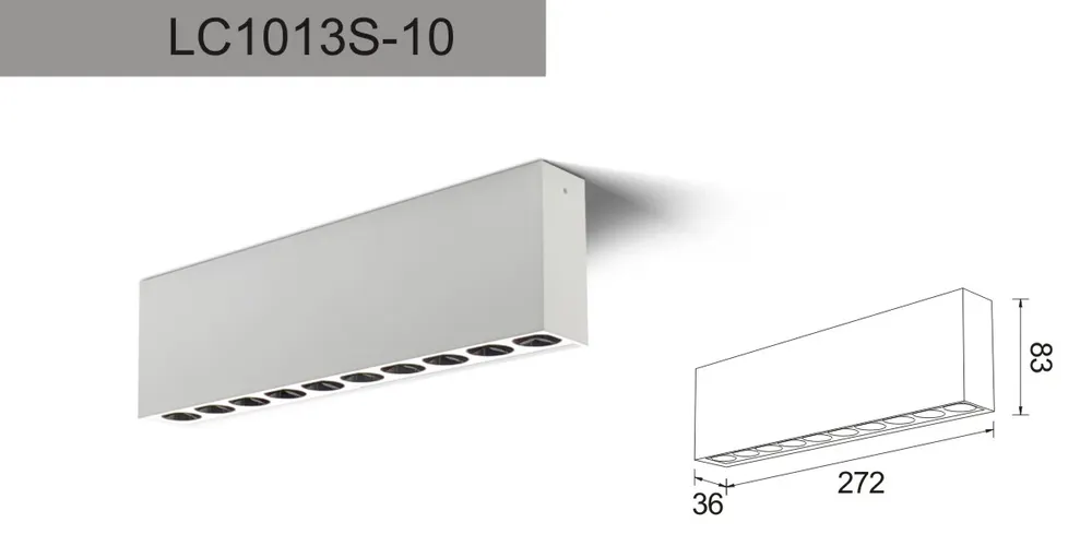 Anti-Glare Surface-Mounted Aluminum LED Grille Spotlight