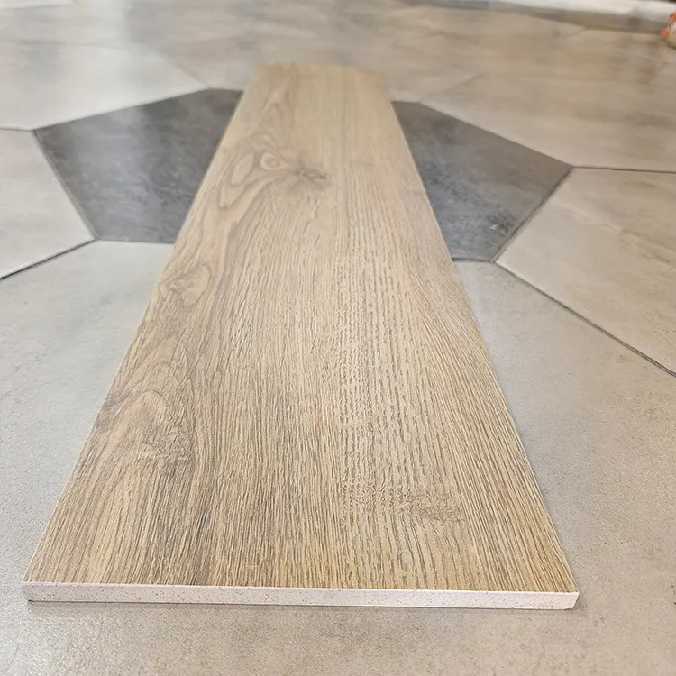Non-Slip Wood-Look Matte Ceramic Floor Tile 150x800mm