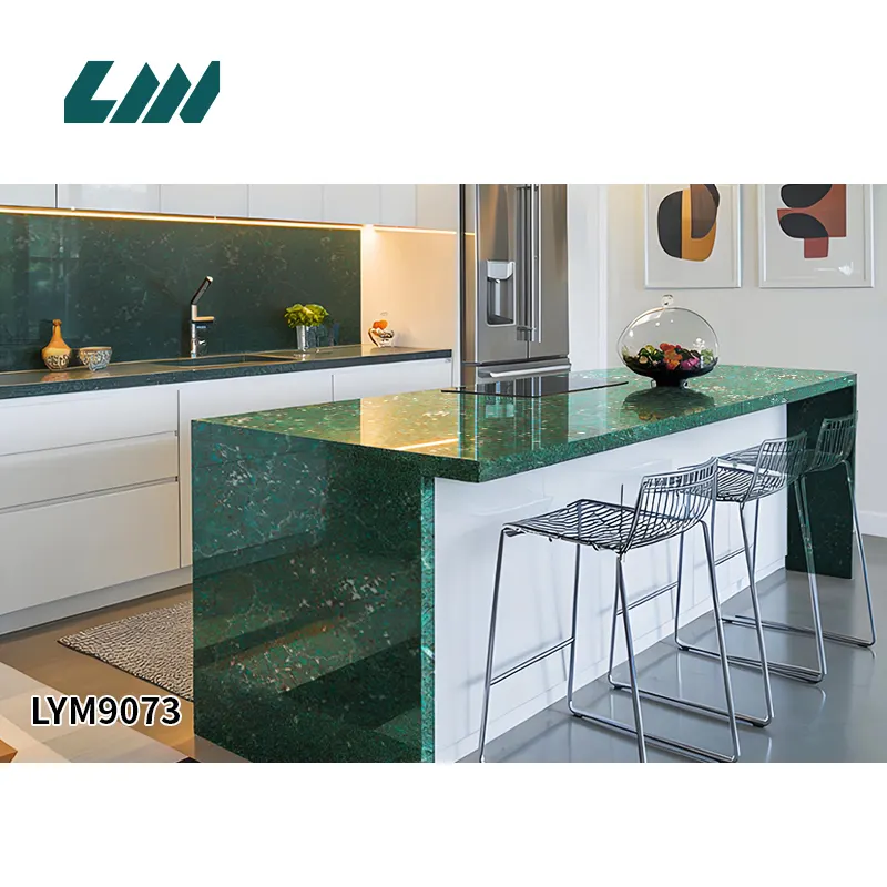 Jade-Look Engineered Quartz Slab 3200x1600mm