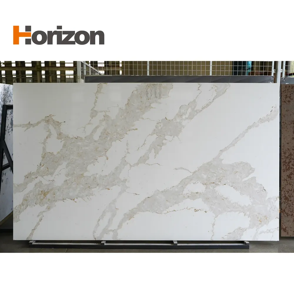 Jade-Look White Polished Engineered Quartz Slab 3200x1600mm