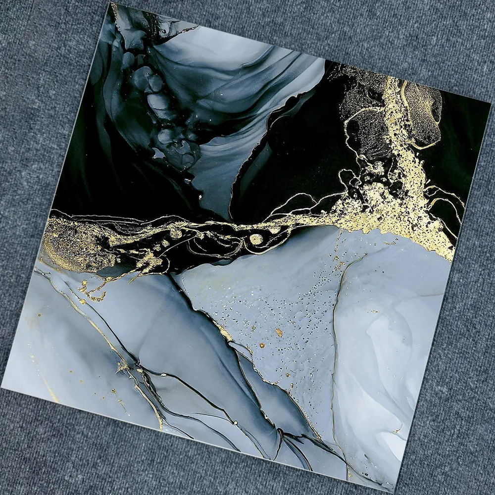 Non-Slip Marble-Look Polished Porcelain Floor Tile 600x600mm/60x60cm