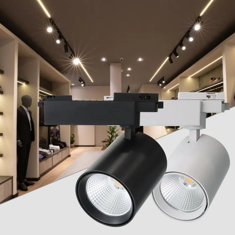 Aluminum COB LED Track Spotlight 35-50W For 2-Wire Track product sample