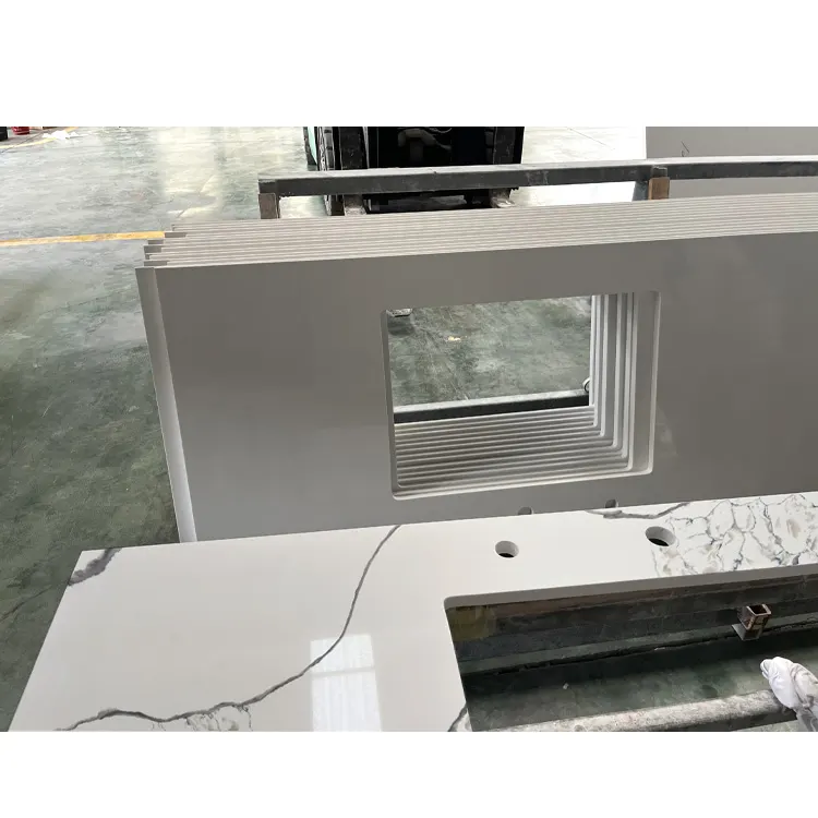 Calacatta White Engineered Quartz Slab 3200x1600mm