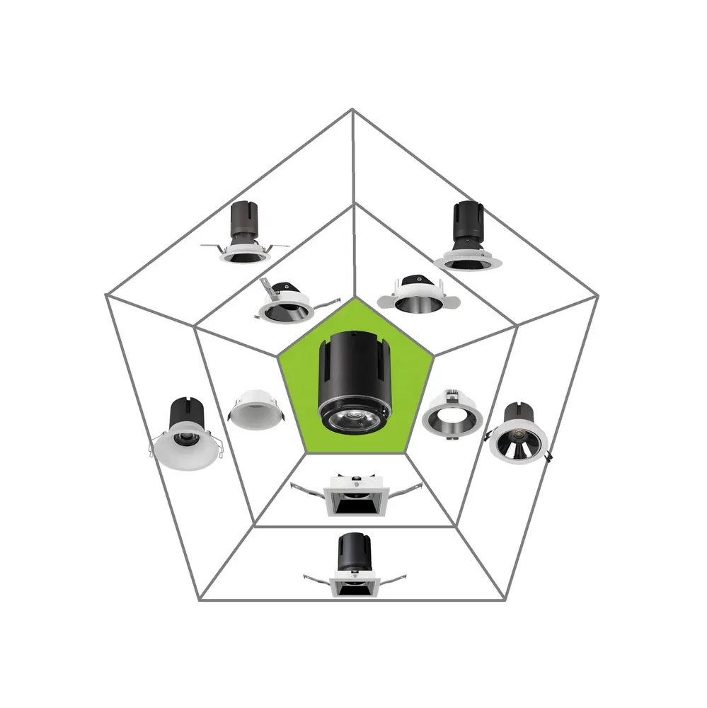 Adjustable Smart Recessed COB LED Downlight 9-40W