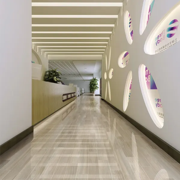Wood-Look Polished Porcelain Floor Tile 600x600mm