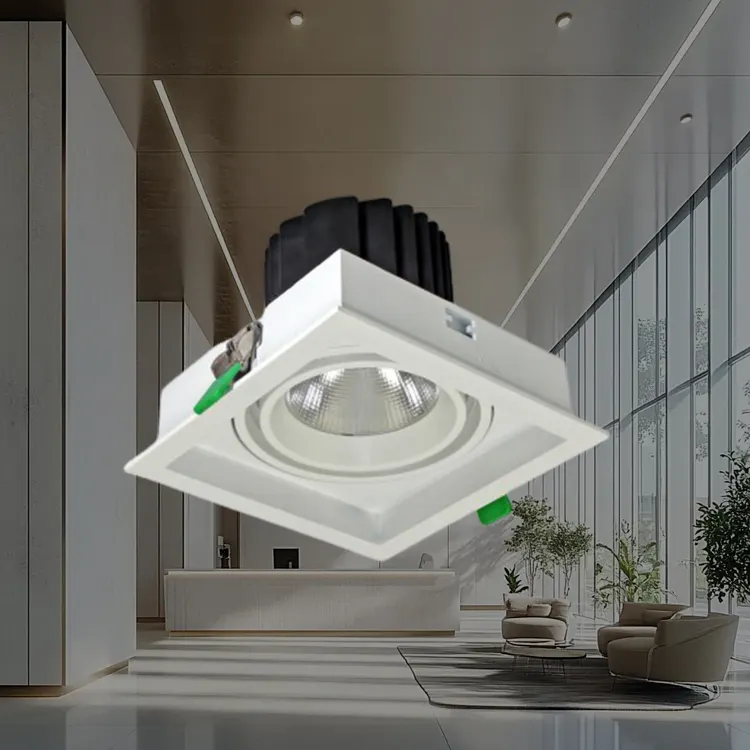 Rotatable Recessed Square LED Grille Spotlight