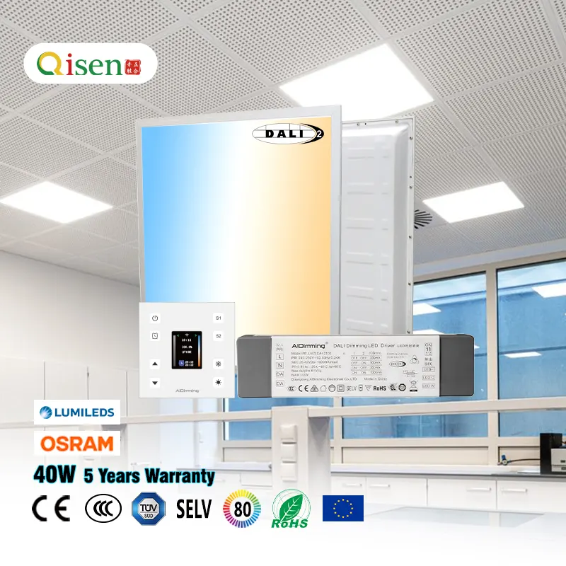 Slim Dimmable DALI Recessed LED Panel Light 60x60/600x600 40W product sample