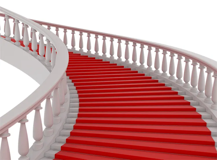 Nonwoven White/Red Polyester Exhibition And Event Carpet