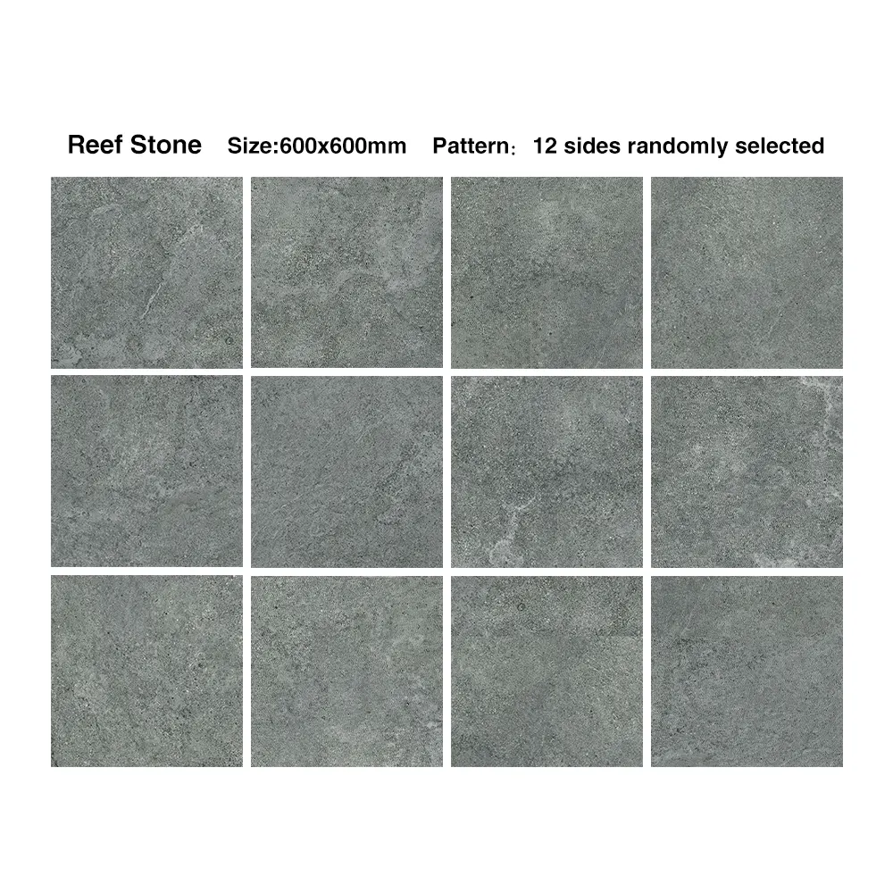Non-Slip Stone-Look Porcelain Exterior Wall Tile 600x600x20mm