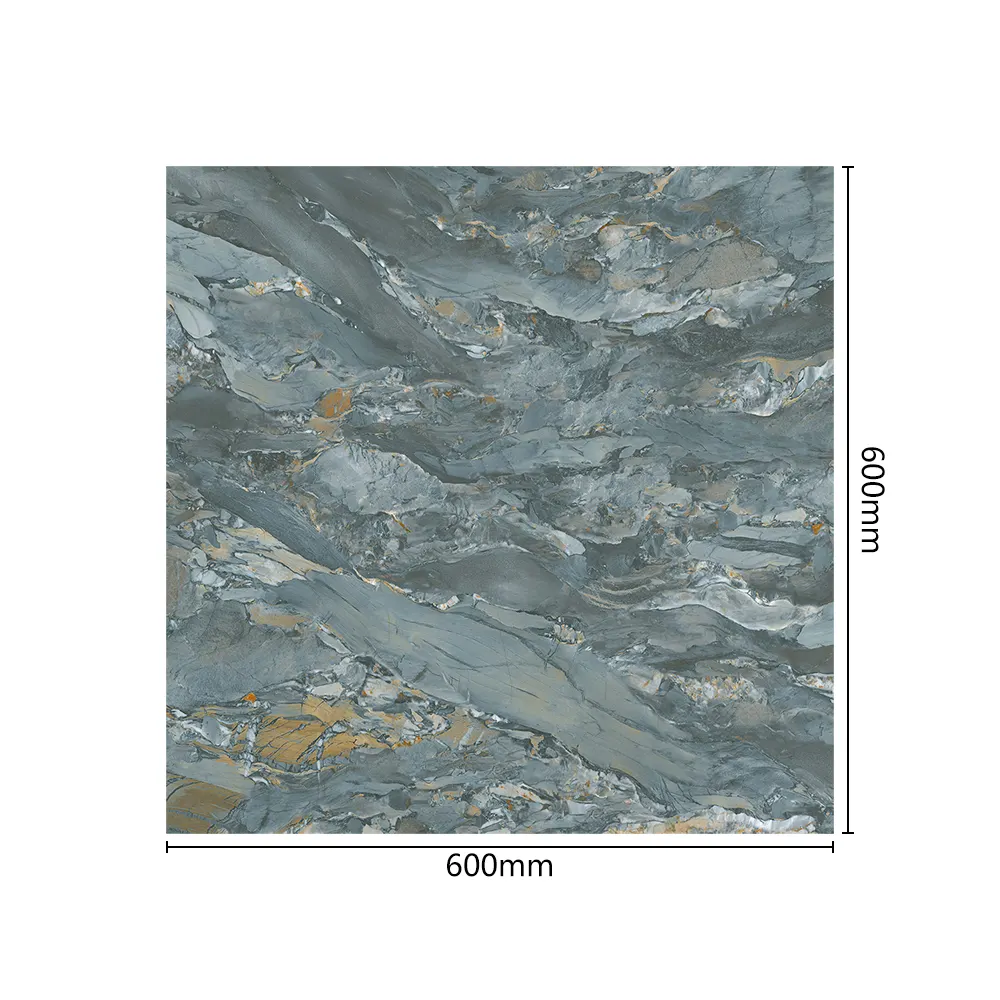 Non-Slip Stone-Look Polished Porcelain Wall And Floor Tile 600x600mm