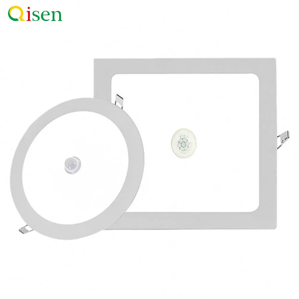 Motion-Sensor Slim Surface-Mounted Round LED Panel Light 15-24W