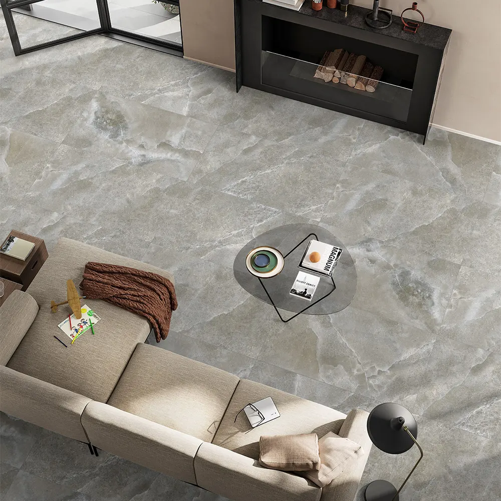 Non-Slip Stone-Look Matte Ceramic Outdoor Tile 600x1200mm