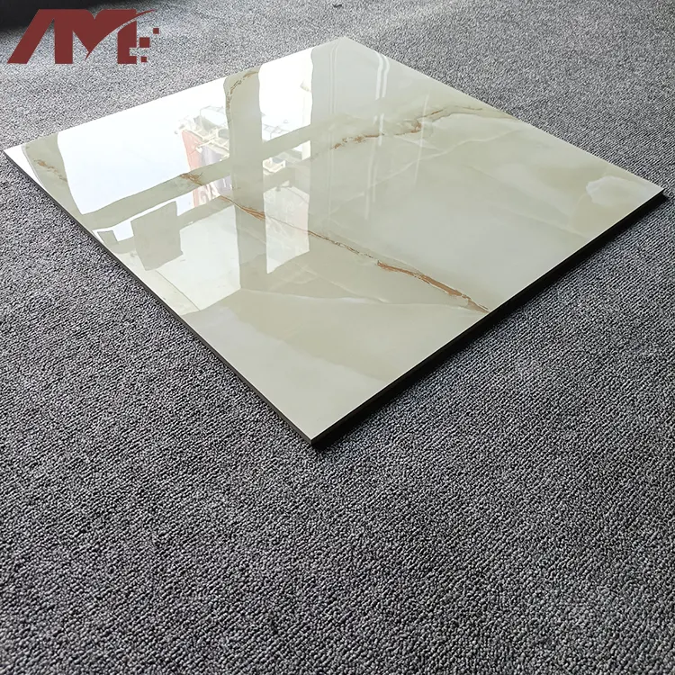 Stone-Look Polished Porcelain Floor Tile 600x600mm