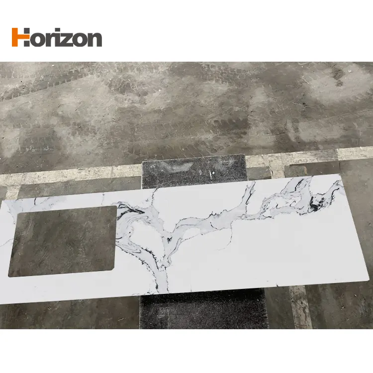 White Polished Engineered Quartz Slab 3200x1600mm