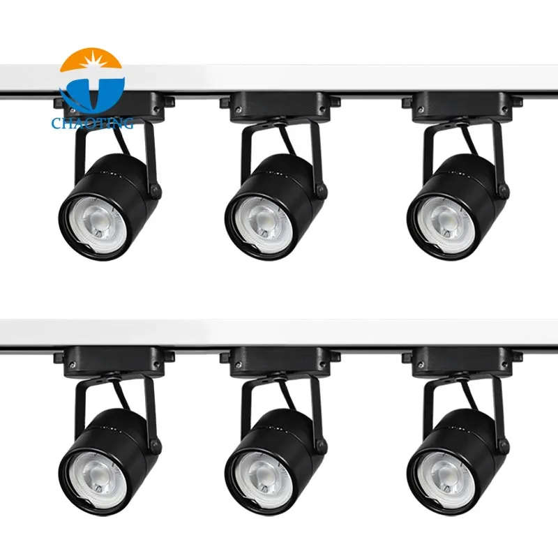 Adjustable Surface-Mounted Aluminum Track Spotlight Housing MR16/GU10