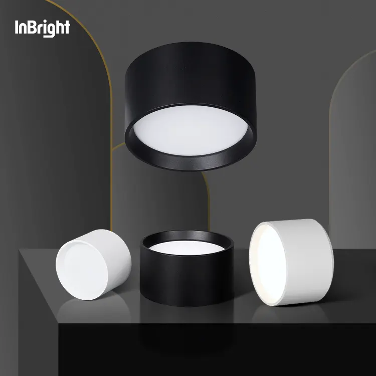 Anti-Glare Dimmable Surface-Mounted LED Downlight Black/White 9-18W 3500K