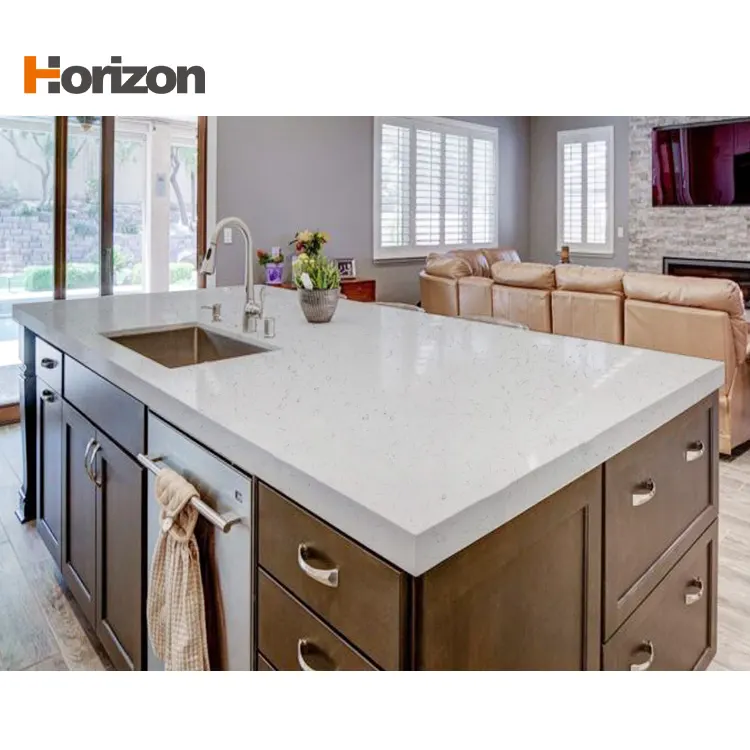 White Engineered Quartz Slab 3200x1600mm