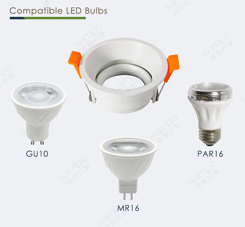 Adjustable Recessed Round Downlight Housing