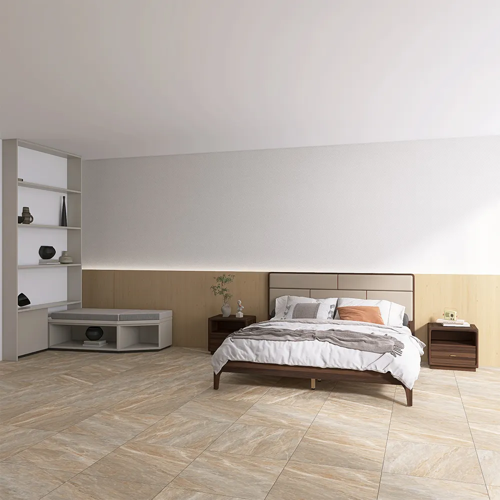 Non-Slip Wood-Look Matte Porcelain Floor Tile 600x600mm