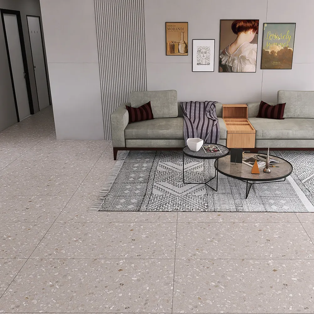 Non-Slip Terrazzo-Look Porcelain Floor Tile 600x1200mm