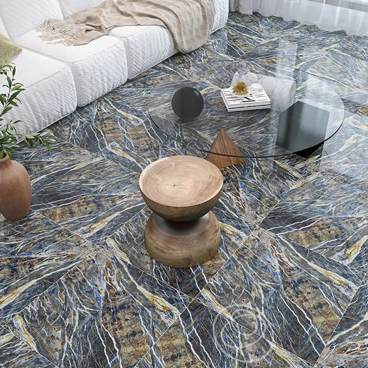 Stone-Look Glossy Porcelain Wall And Floor Tile 600x600mm