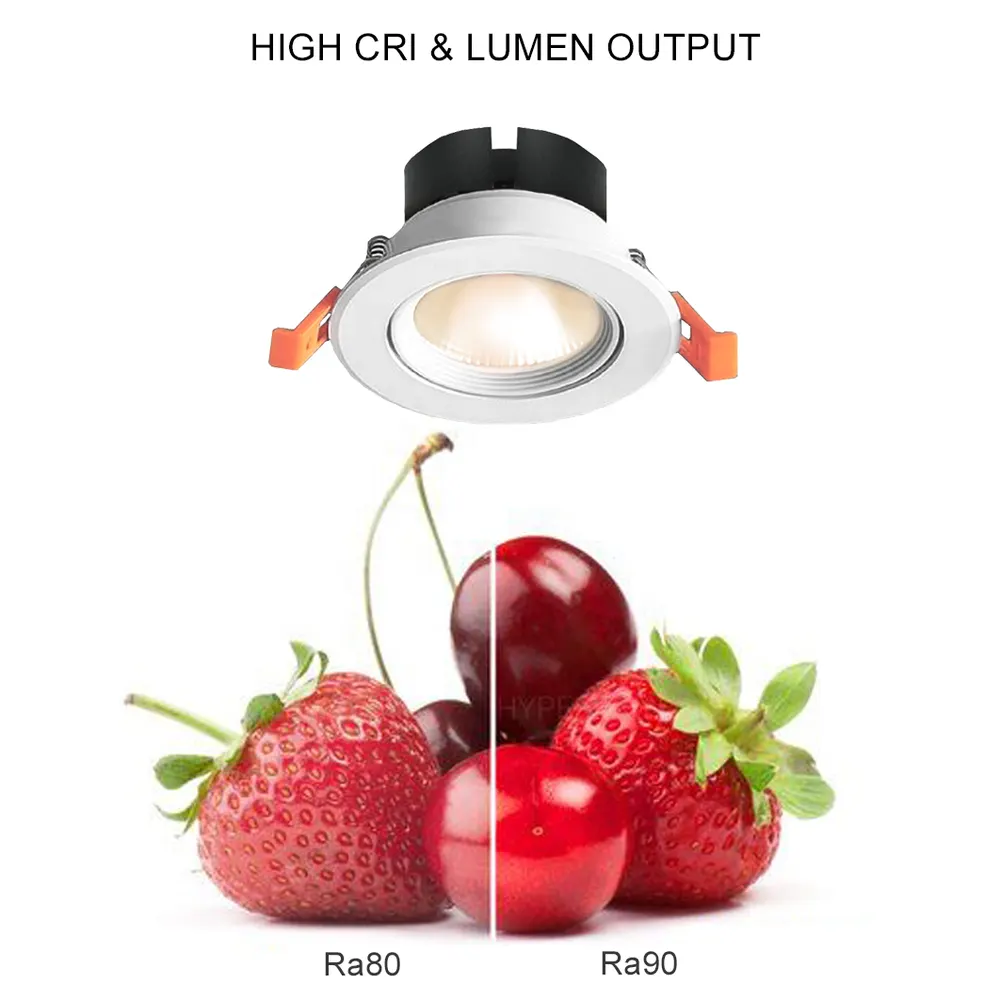 Adjustable Recessed Aluminum LED Downlight 5-15W 55/75m