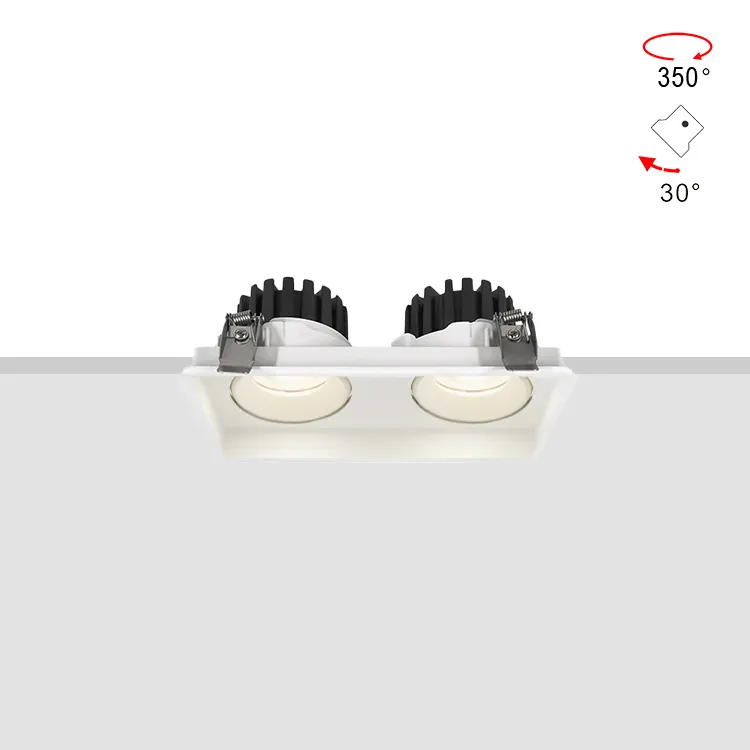 Anti-Glare Adjustable Dimmable Recessed LED Downlight 10-25W