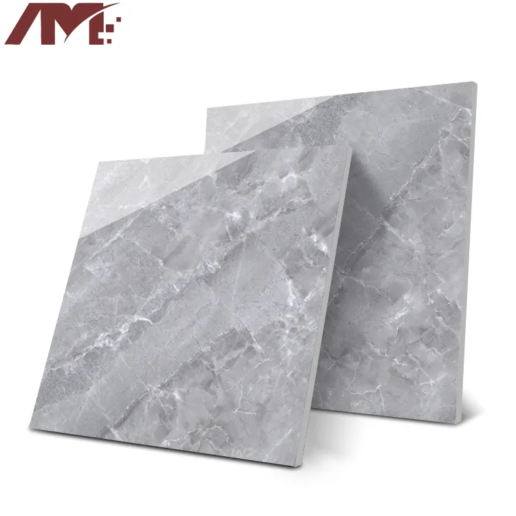 Stone-Look Polished Porcelain Floor Tile 600x600mm