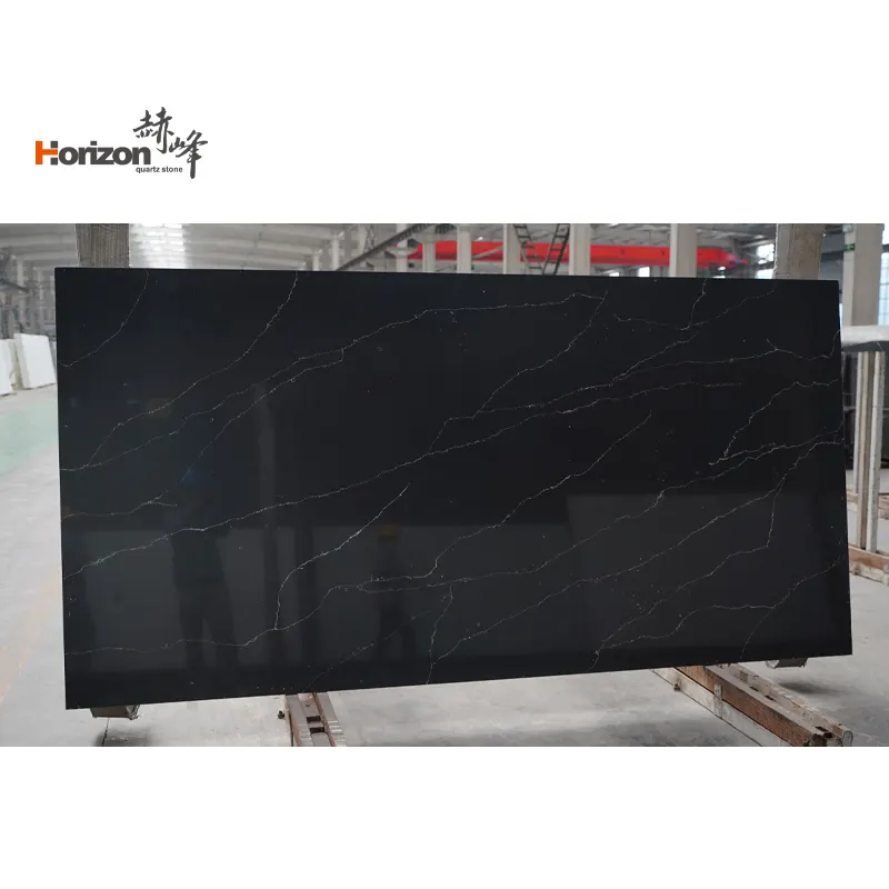 Calacatta White/Black Engineered Quartz Slab 3200x1600mm