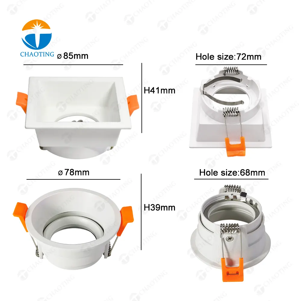 Adjustable Surface-Mounted Aluminum Downlight Housing MR16/GU10