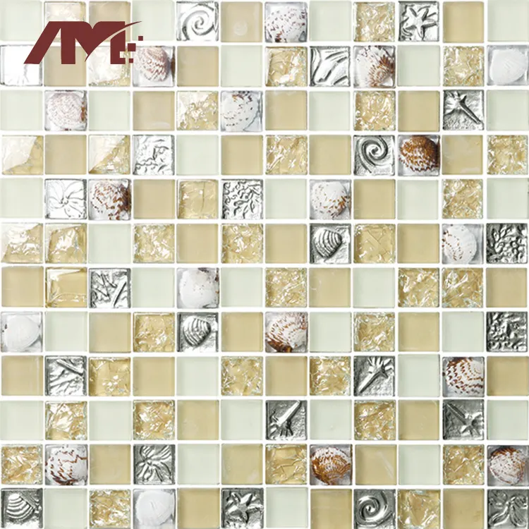 Gold Glass Mosaic Tile 8mm Thick