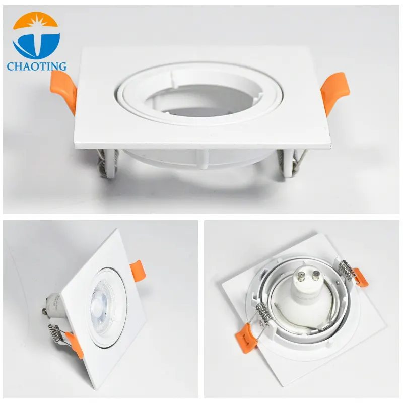 Adjustable Recessed Aluminum Downlight Housing GU10/MR16 IP20