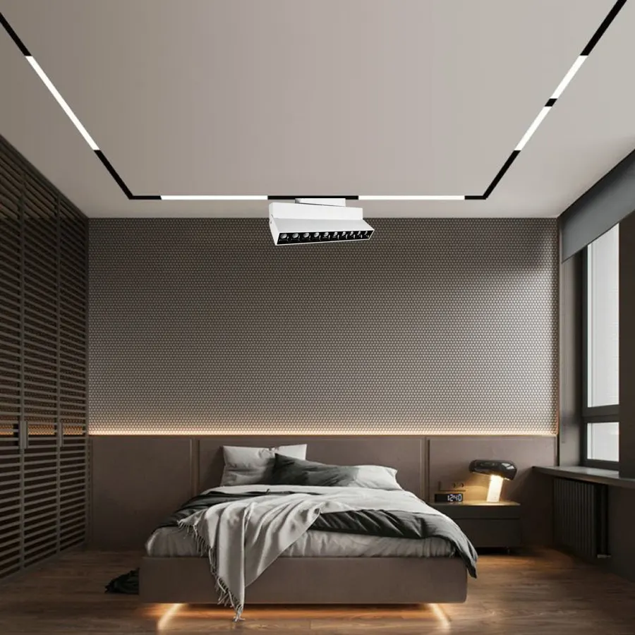 Adjustable Recessed Aluminum LED Track Grille Spotlight 8-20W