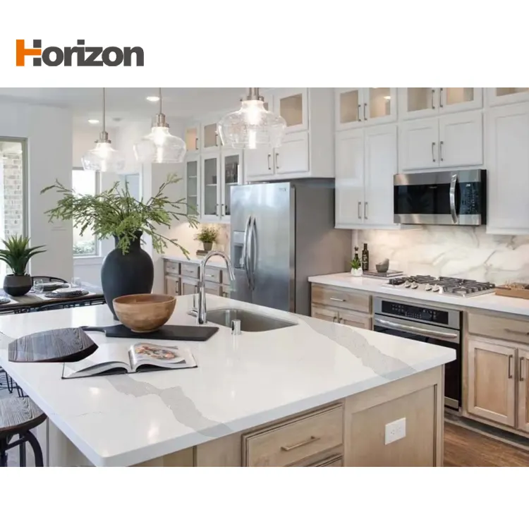 Calacatta White Engineered Quartz Slab 3200x1600mm