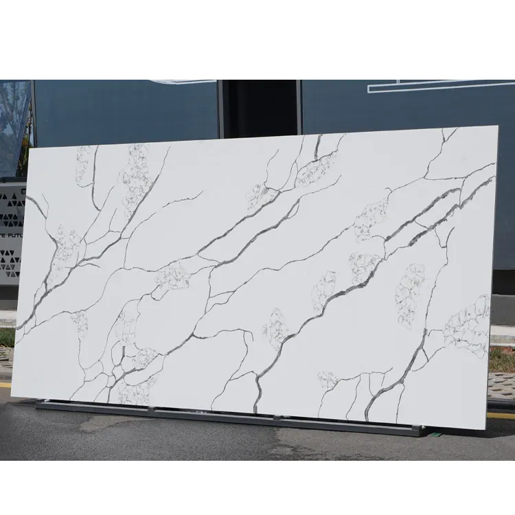 Calacatta White Engineered Quartz Slab 3200x1600mm