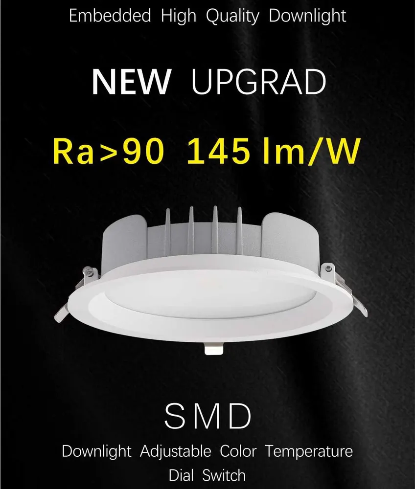 Recessed Aluminum COB LED Downlight 8-35W 4in/6in