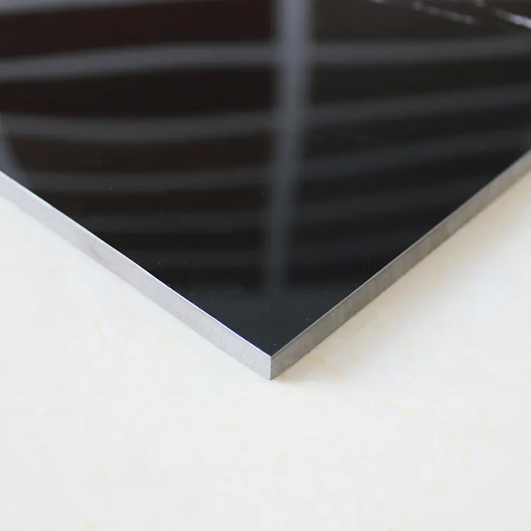 Marble-Look Black/White Polished Porcelain Wall And Floor Tile 600x600mm