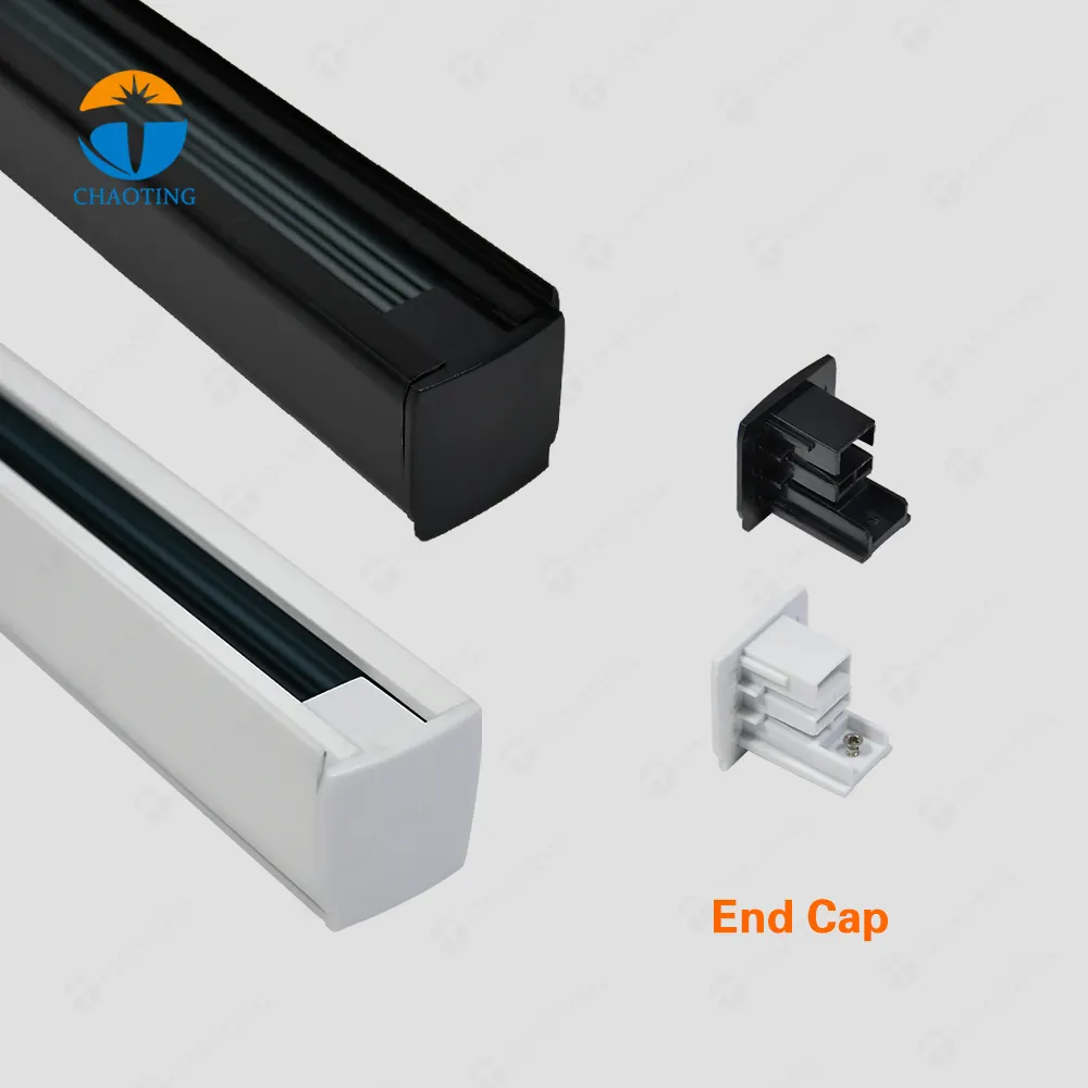 Aluminum LED Track Lighting System Black 4-Wire