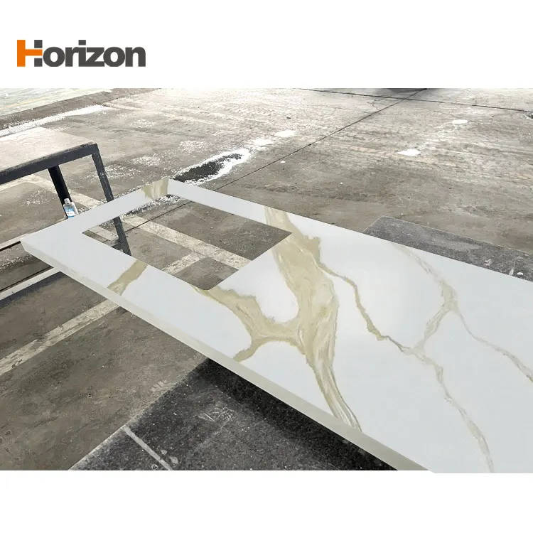 Calacatta White Engineered Quartz Slab 3200x1600mm