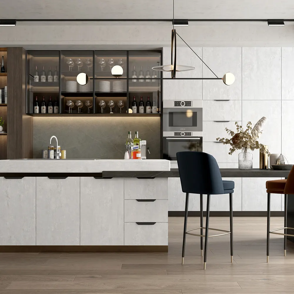 Marble-Look Matte Sintered Stone Slab 1600x3200mm