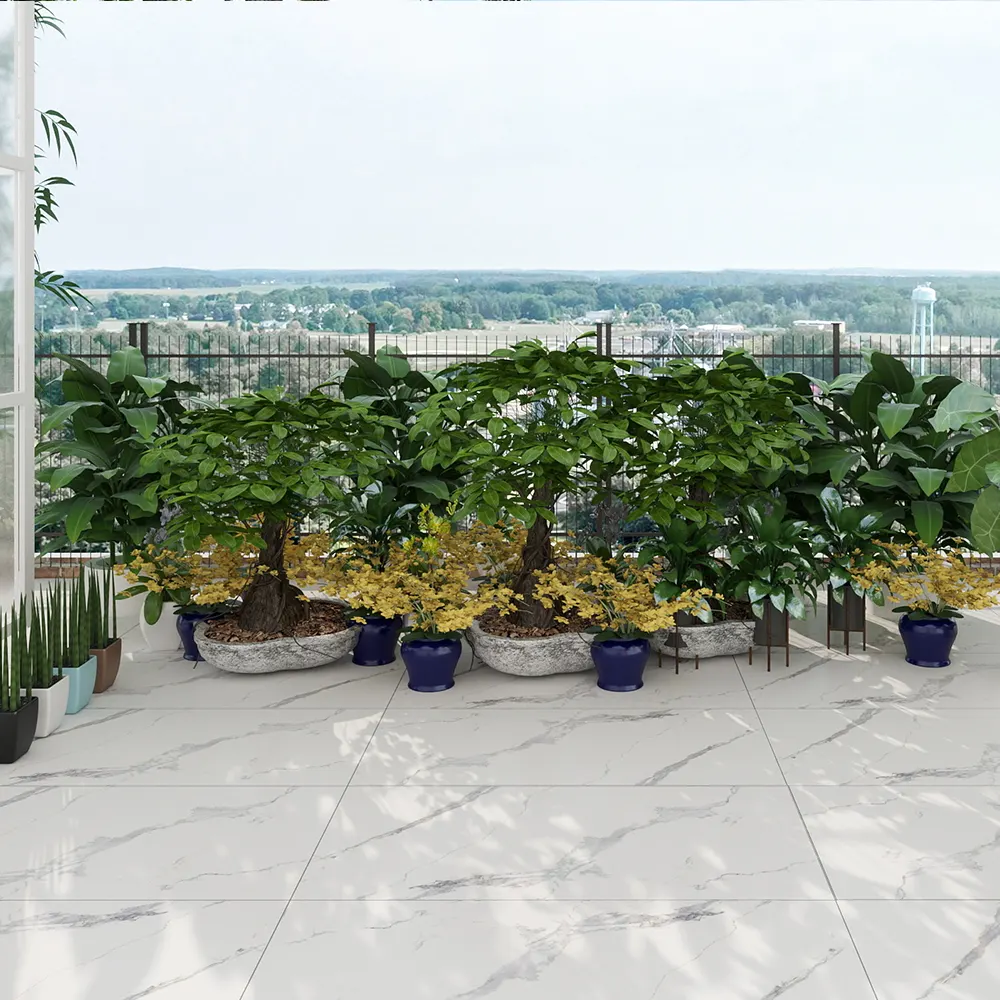 Non-Slip Stone-Look Porcelain Outdoor Tile 600x1200mm