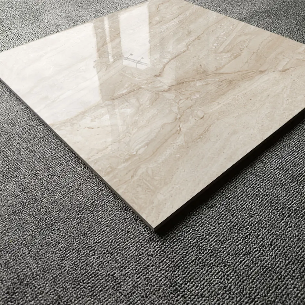 Stone-Look Polished Porcelain Floor Tile 600x600mm