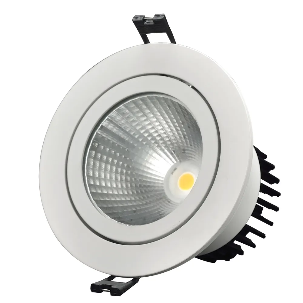 Adjustable Recessed Aluminum COB LED Downlight White 7-30W 220V
