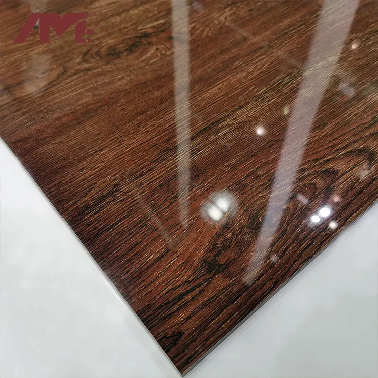 Wood-Look Brown Glazed Porcelain Floor Tile 600x600mm