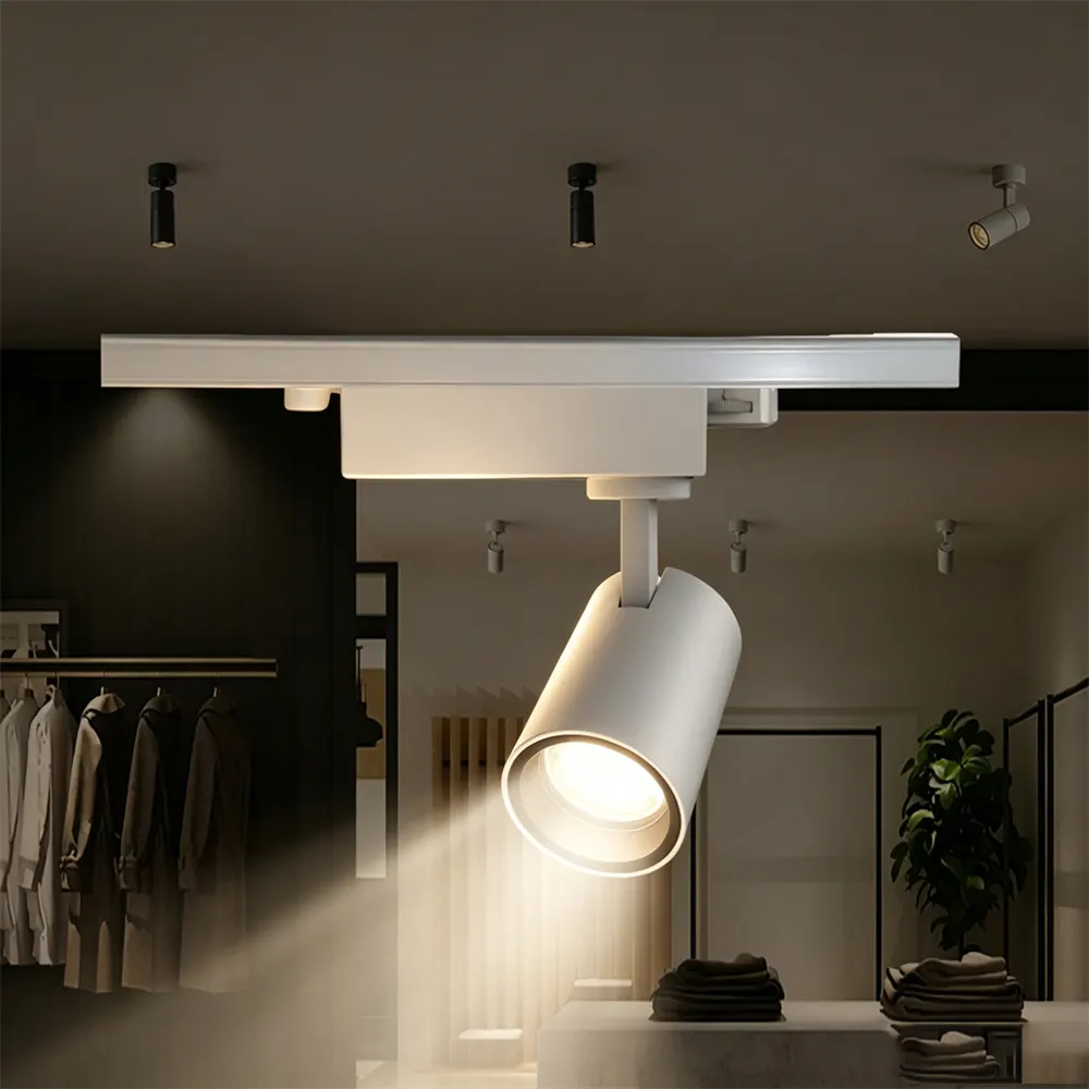 Adjustable Aluminum LED Track Spotlight White